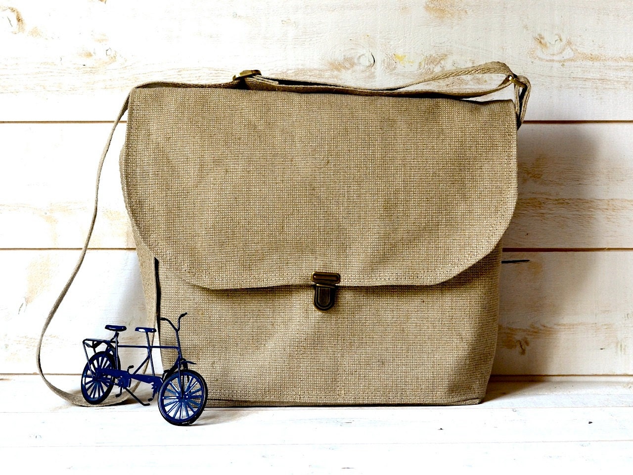 UNISEX Medium French Messenger bag / Laptop Bag / Diaper Bag /Travel Bag / Cross body bag / mens messenger bag/womens messenger bag