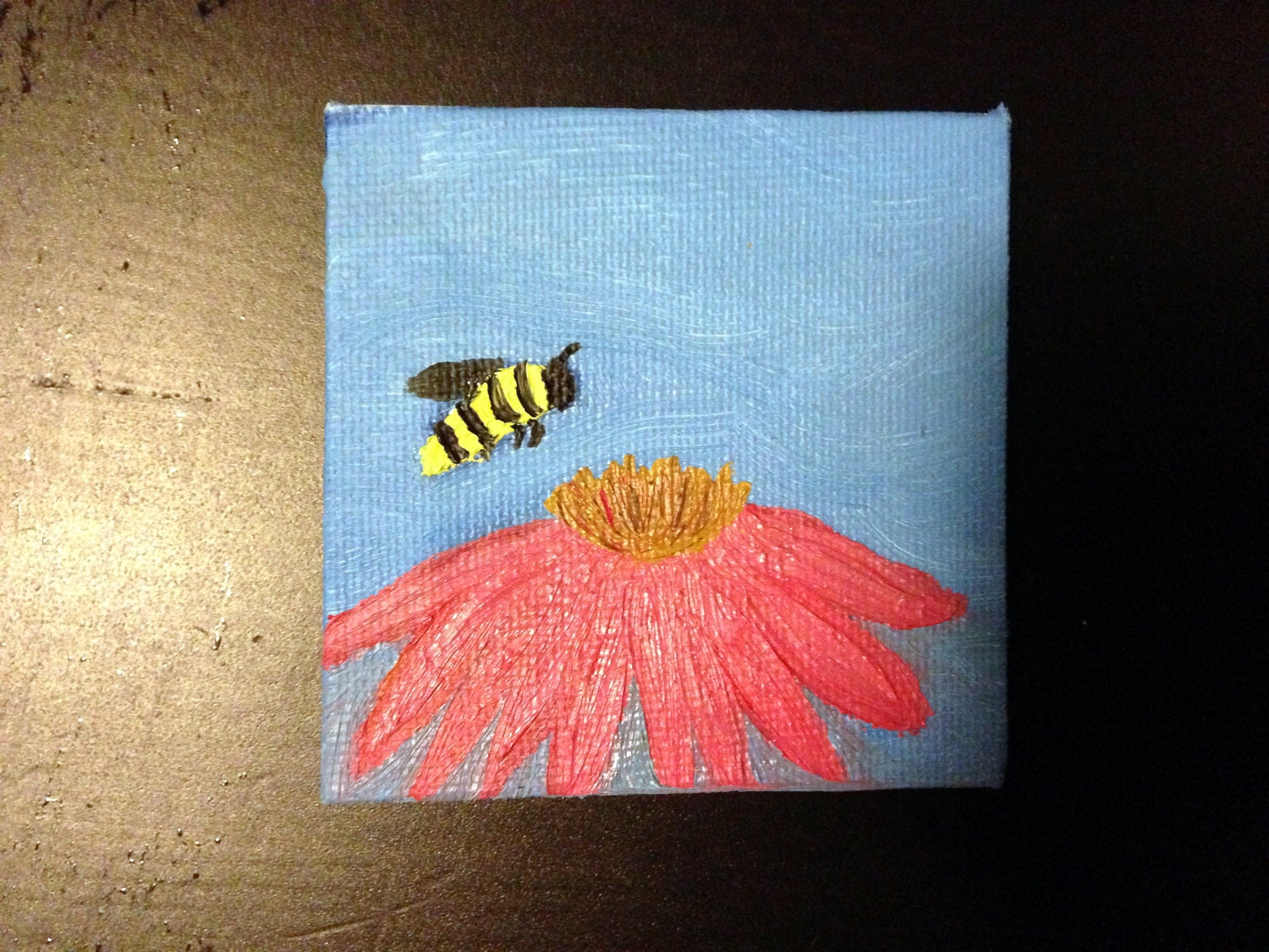 Bee Spots Flower Painting