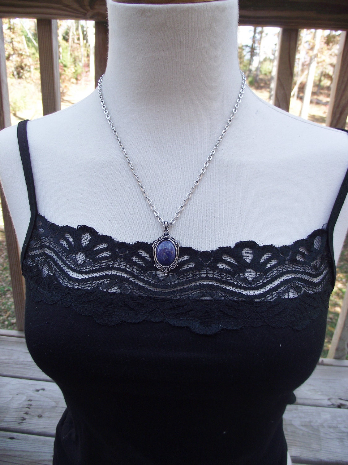 Petite Protection Amulet - Grade A Lapis Lazuli Necklace