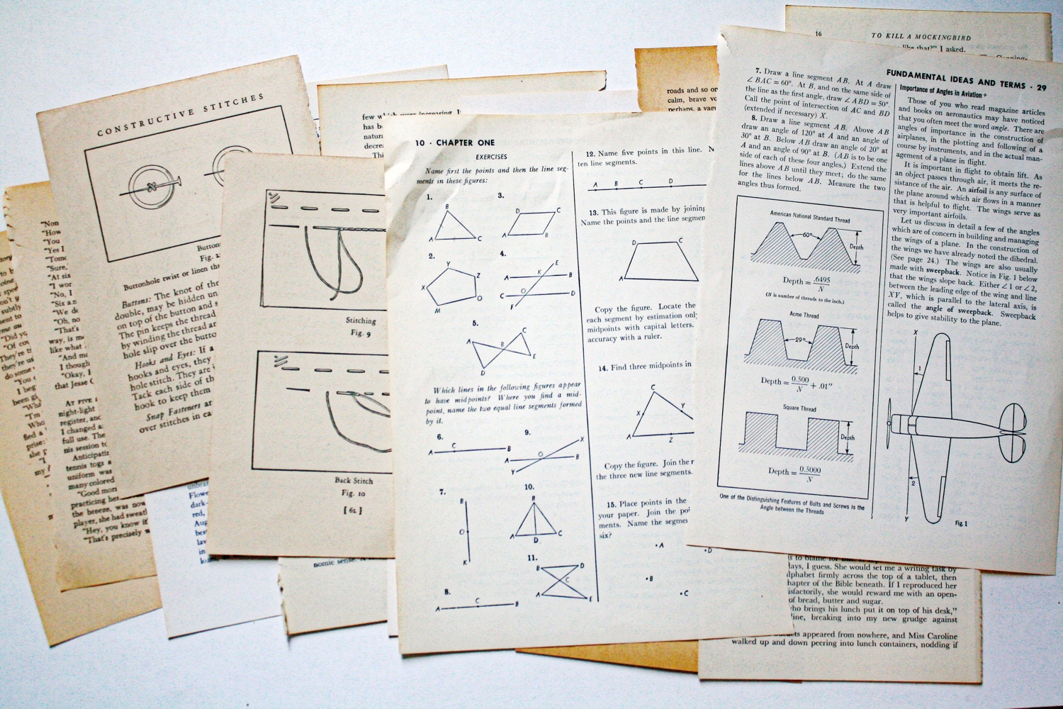 Vintage Book Pages - 16 Pages
