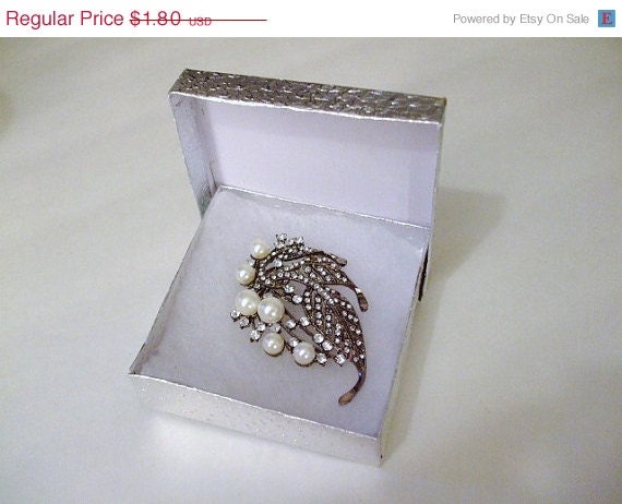 CIJ-JULY 4TH Sale Textured Silver Foil Large Size Square Gift-Jewelry Boxes-With Cotton-3 Count
