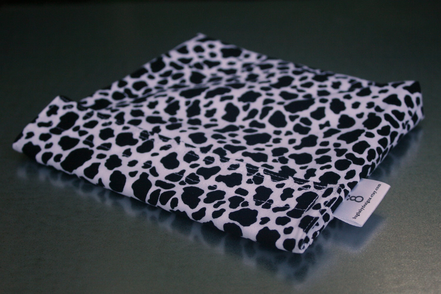 Reusable eco friendly washable Sandwich Bag - black and white cow print