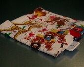 Reusable eco friendly washable Sandwich Bag - retro zoo animals