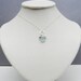 Personalized Necklace With Aqua Blue Chalcedony Sterling Silver Bridal Party, Wedding, Monogram Necklace