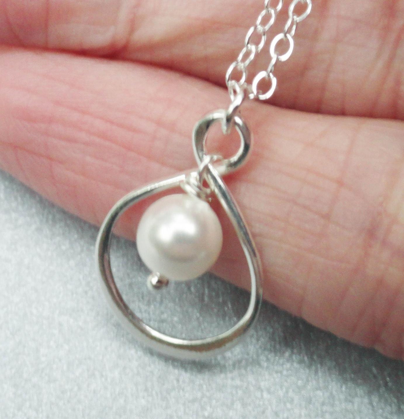Infinity Necklace Sterling Silver Ideal For Bridesmaids Gifts, Brides, Maid Of Honor Or Mother Of The Bride