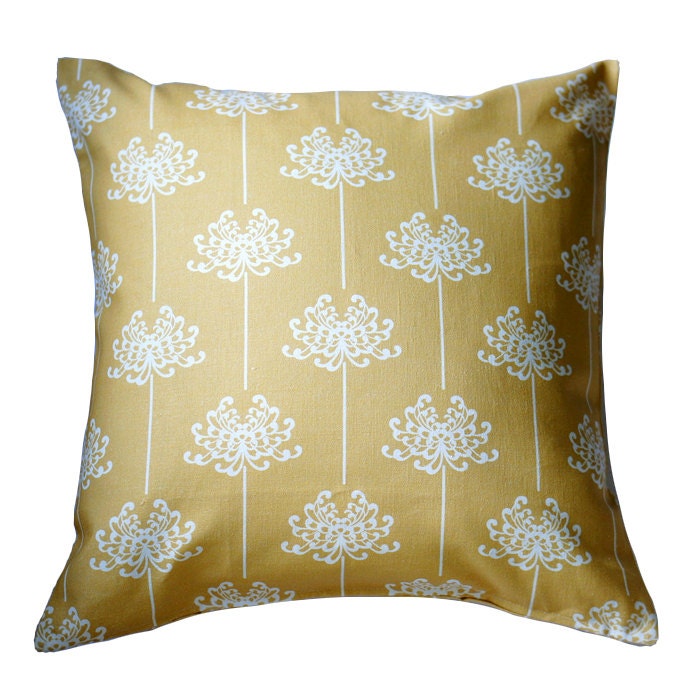 Organic Pillow Cover - Mum Mustard