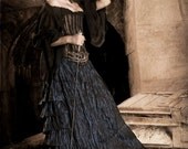Blue Bustle Skirt