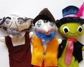 Pinocchio Trio - Original Set of Three Hand Puppets