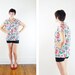 1970s Sheer Floral Blouse - S/M