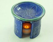 RAKU Aromatherapy Oil  Diffuser Luna Moth-Lotus Essential Oil Handmade Ceramic Pottery
