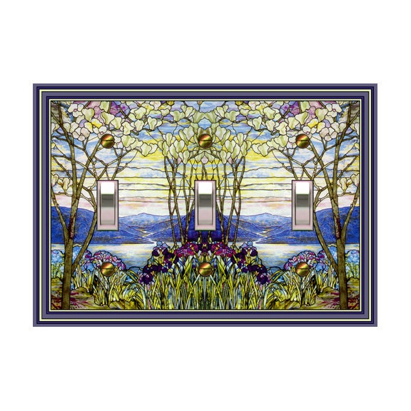 Mrs. Butler Stained Glass Image Design Switchplate Triple Toggle  0460x-t3 not glass