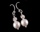 Wedding Jewelry Bridal Jewelry Kaylee Crystal and Pearl Wedding Earrings