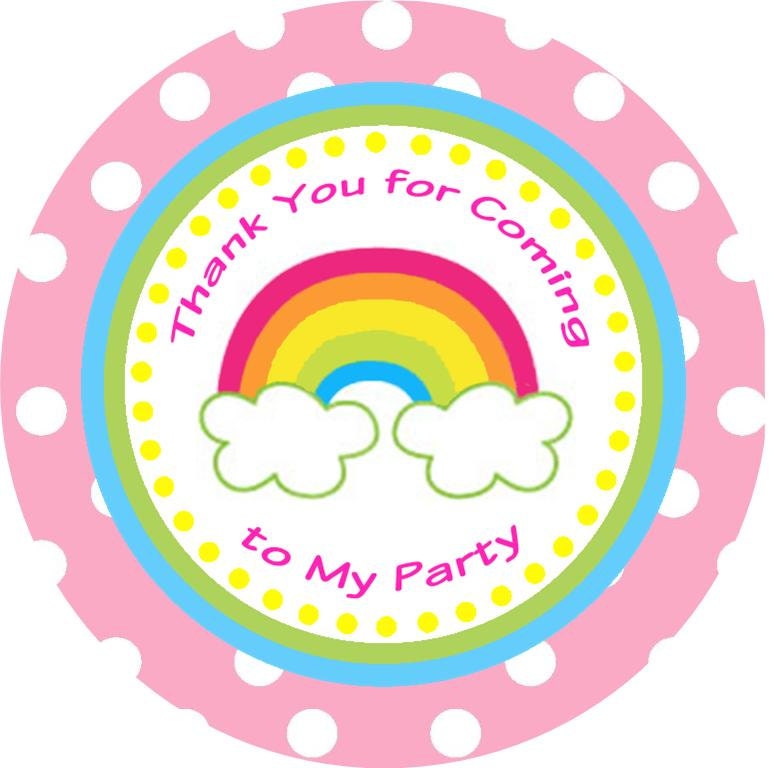 Rainbow Tag - Buy 2 Get 1 FREE - Thank You Gift Tags - DIY PRINTABLE Personalized Party Decorations