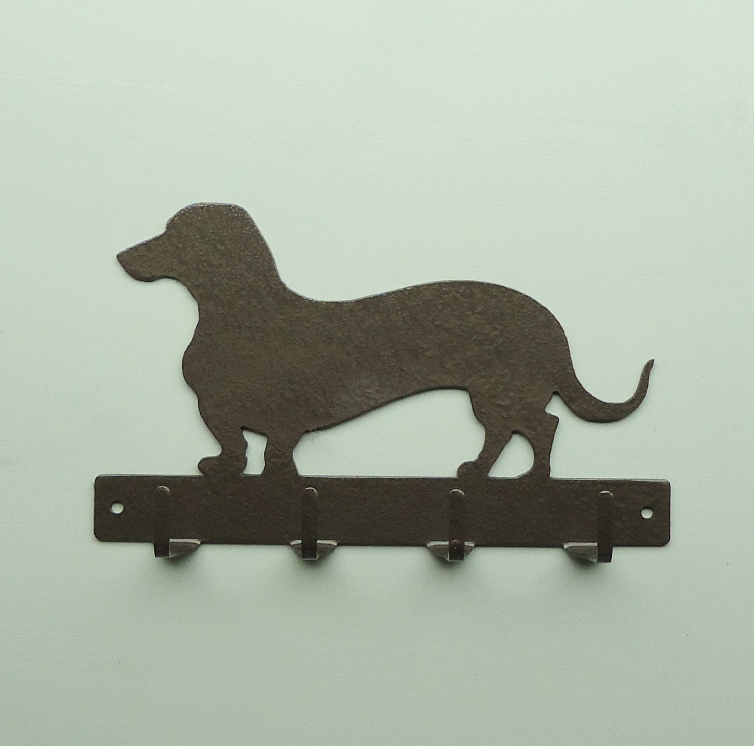 Dachshund Wiener Metal Art Dog Leash or Key Rack Free USA Shipping