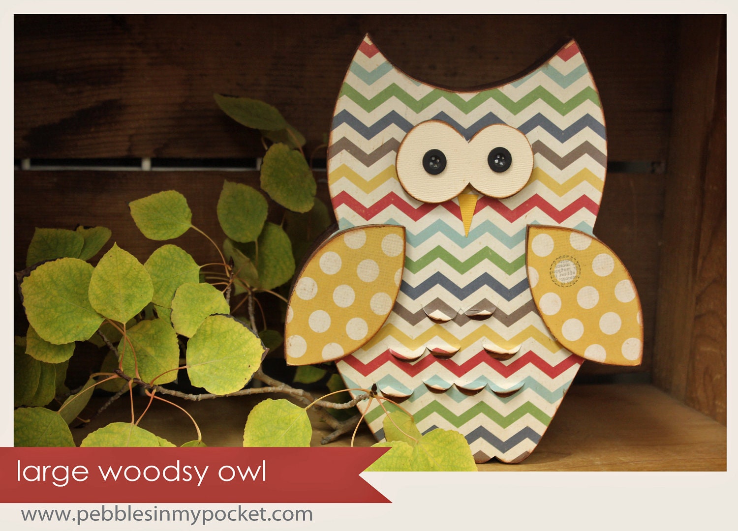 Woodsy Owl Large UNFINISHED (8.5 x 7.5)