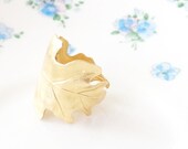 The Golden Leaf - Gold Oak Leaf Ring - Woodland Collection
