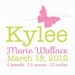 BUTTERFLY - Printable 8x10 Nursery Art Print - Baby Announcement - Baby Shower Gift - DIY Butterfly Baby Collection - by Make Life Cute