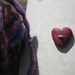 Custom Set- Heart Button Purple- in Reclaimed Purpleheart- Wooden Button- Knitting, Sewing, Craft Buttons