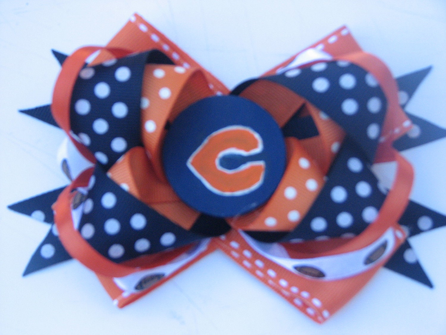 Girls Chicago Bears Hair Bow
