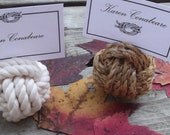Nautical Wedding - 24 manila or cotton place card holders - little tiny knots great for your beach themed wedding