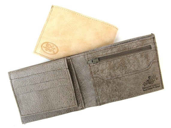 SMOOTH GREY -men's leather wallet (No. 314)