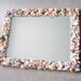 Seashell Mirror for Beach Decor - Nautical Decor Shell Mirror in Natural or All White, Lg Rectangular
