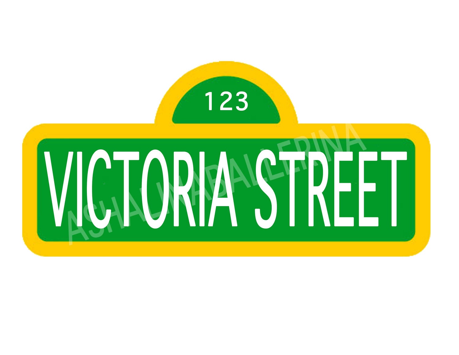 Sesame Street Customized Name Street Printable Party Sign Display