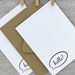 Speech Bubble Letterpress Notecard Set  - Hello Stationery Set - Fathers Day - Dark Brown - 10 pack (NHL1)