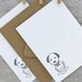 Dog Notecard Set - Letterpress Puppy Note Cards - Pets, Dark Grey, Gray, 10 pack (NLD01)