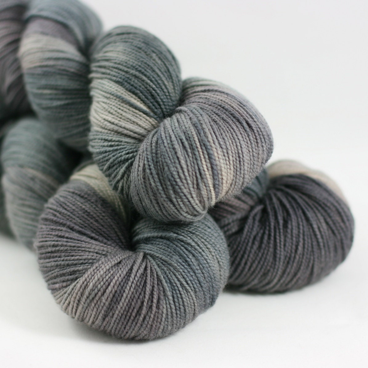 Vague FAVE fingering weight, hand dyed yarn, Superwash Merino