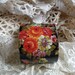 METAL PETALS vintage assemblage bracelet tin cuff shabby fall flower garden rustic floral