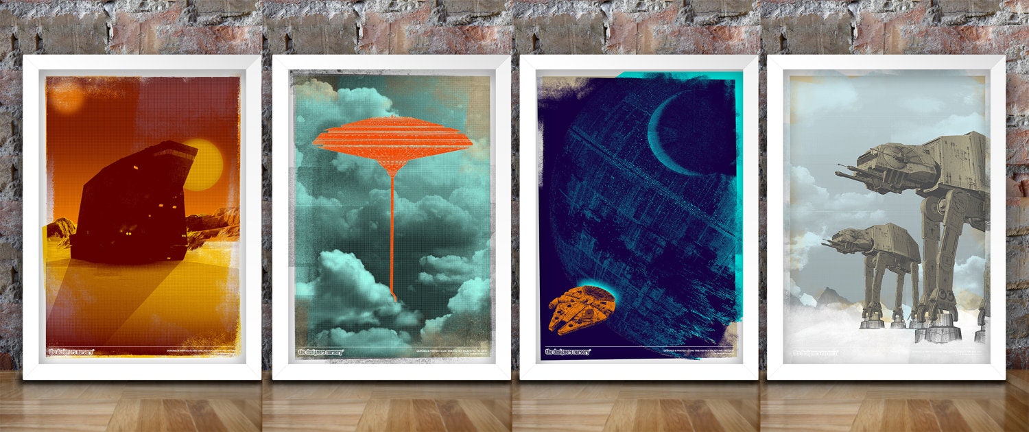 Star Wars Inspired Print (CLOUD CITY) A3 - 2012
