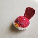 Handmade Decorative Bird in Red Floral