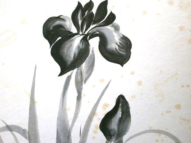 Vintage Japanese Painting Flower in Showa Period 2