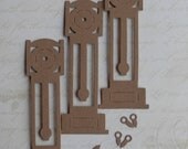 4  Grandfather Clock die cuts - chipboard