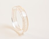 Resin Bangle Bracelet Vintage French Lace Beige Champagne Nude Medium OOAK pastel neutral winter wedding bridal modern rusteam