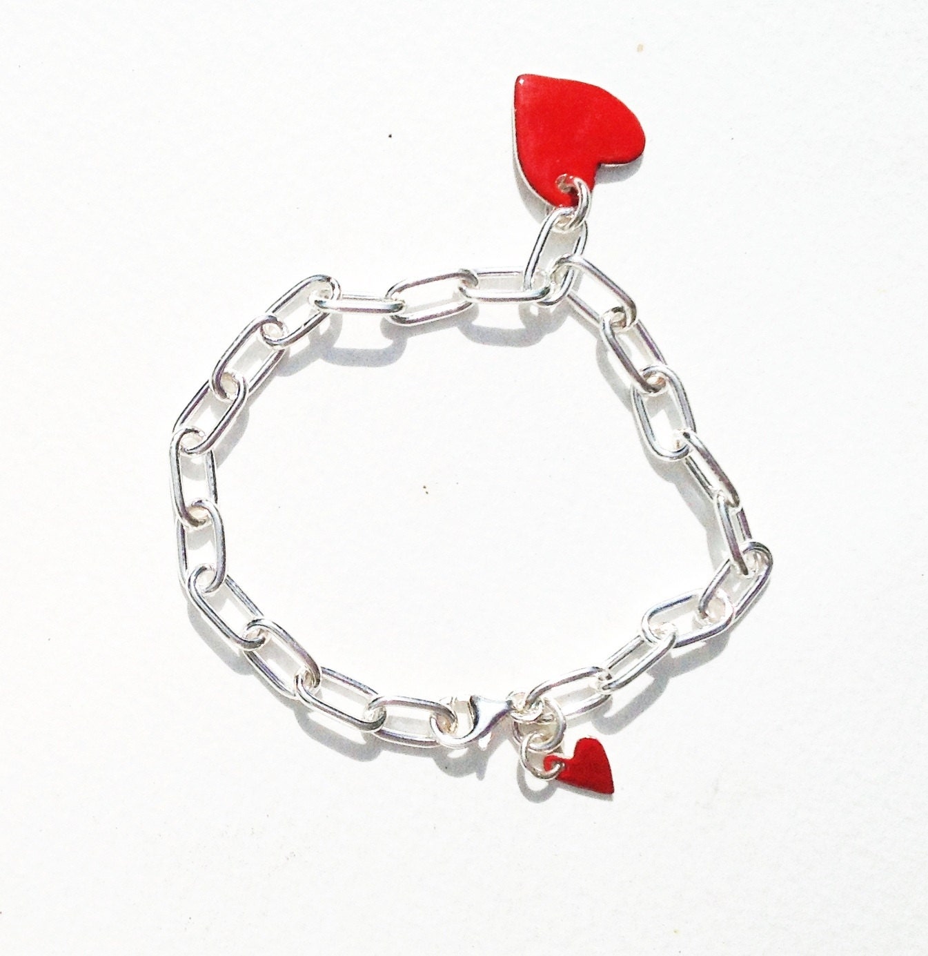 valentines day gift handmade fine silver with enamel
