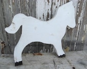 Vintage chippy white wood horse