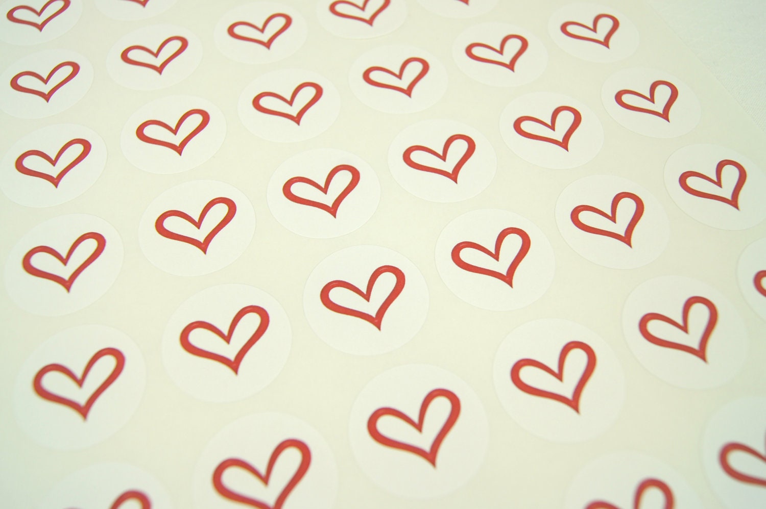 Heart Stickers or Envelope Seals - SSS10