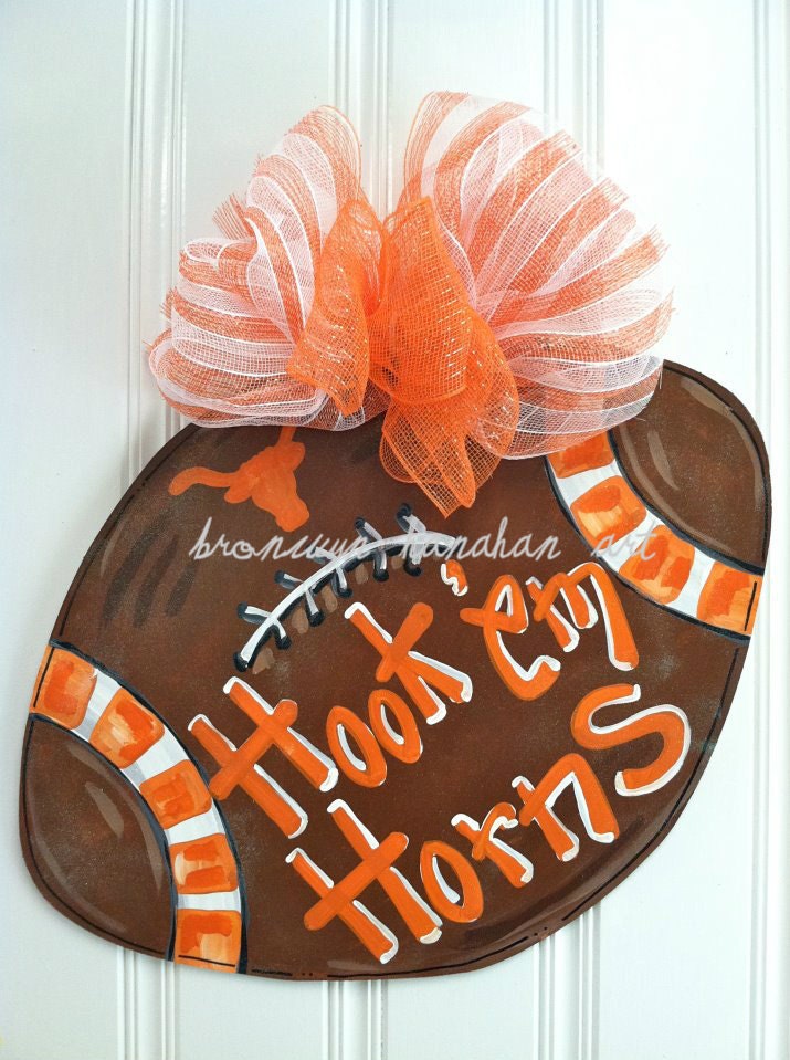 Custom Football Door Hanger - Bronwyn Hanahan Art