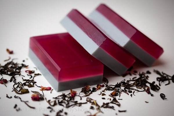 Lady Gray soap - shea butter & olive oil soap - Black Tea, Rose, Lavender - STORE CLOSING SALE