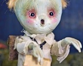 ON SALE - Eugene  - Art Doll sculpt Halloween zombie snack bag ooak monsters creature freak funny school friends