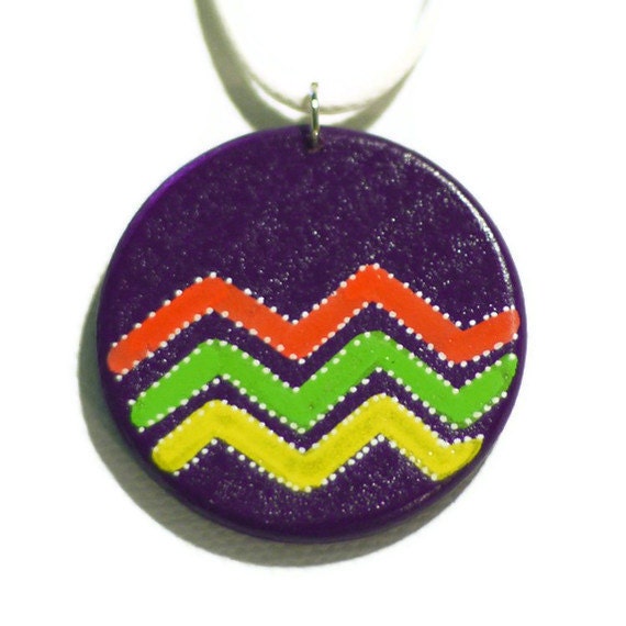 Unique Hand Painted Art Pendant Necklace