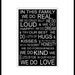 Family Rules 8x10 Subway Art Sign in 11x14 white mat