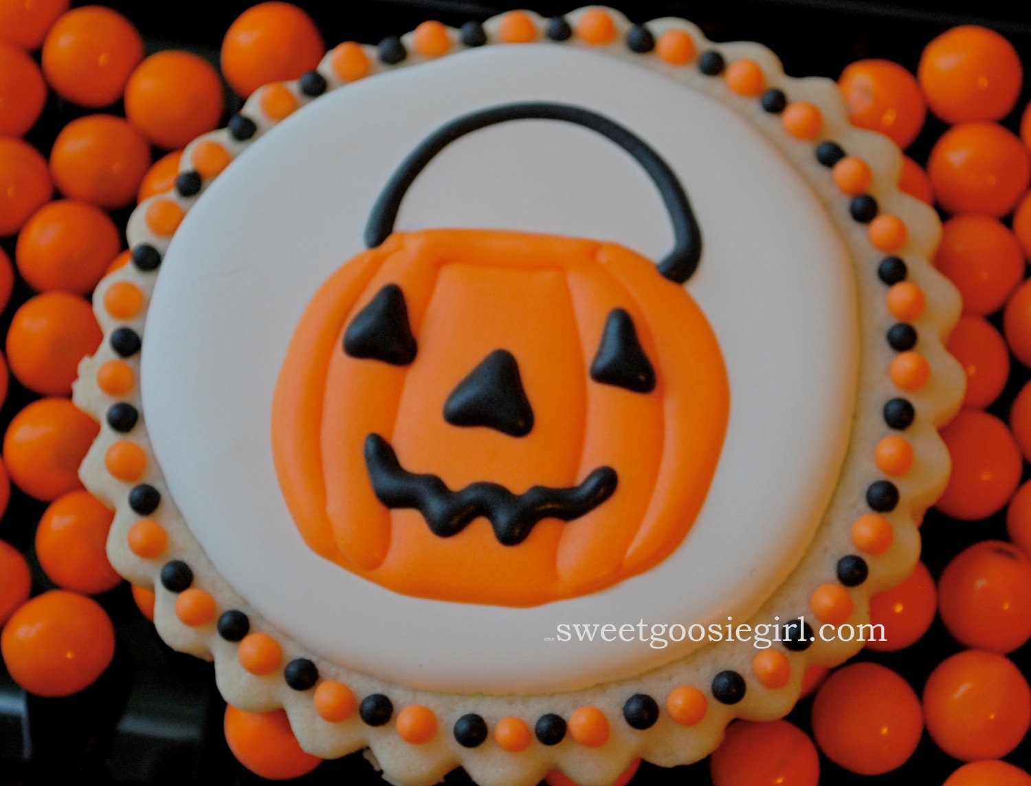 Pumpkin Pail Decorated Sugar Cookies (12)
