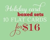 Letterpress Christmas Card. Holiday Cards. - Boxed set of 10 - SALE
