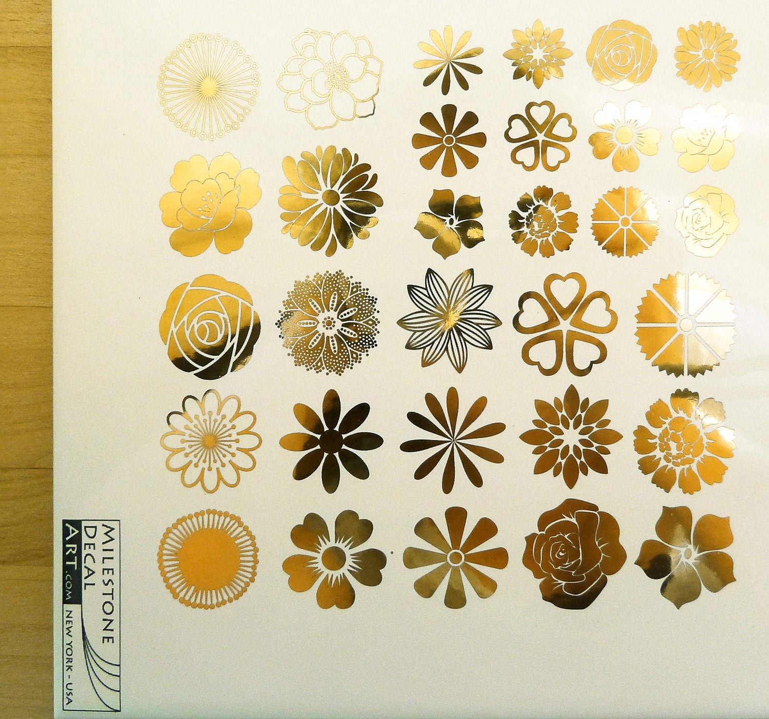 Flower Ceramic Decals Glass Decals or Enamel by MilestoneDecalArt