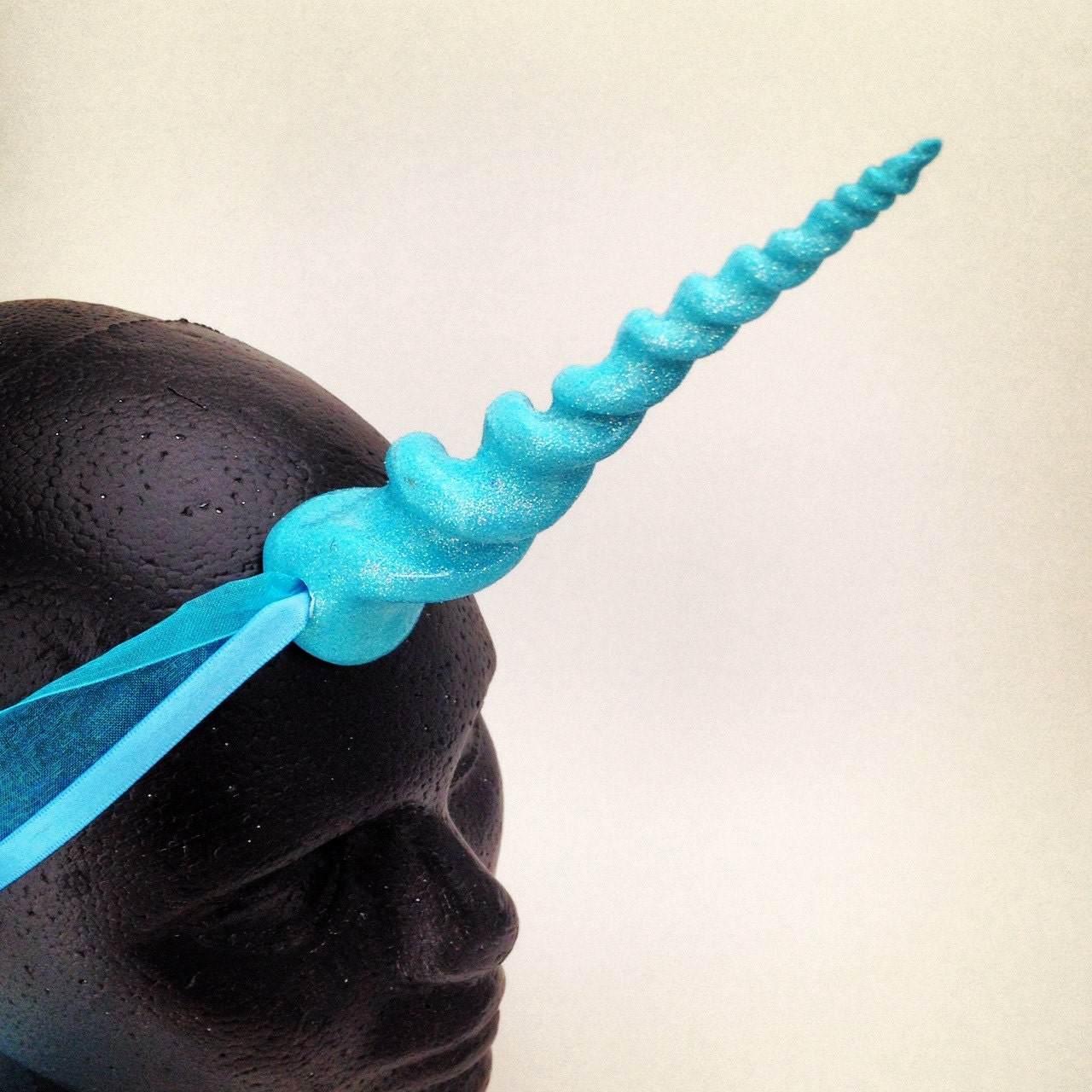 LARGE Sky Blue Wearable Unicorn Horn- an instant unicorn costume for all ages. (Unicorn horn, My Little Pony, The Last Unicorn)