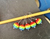 Snag Free Knitting Stitch Markers - ROLLER DERBY RAINBOWS