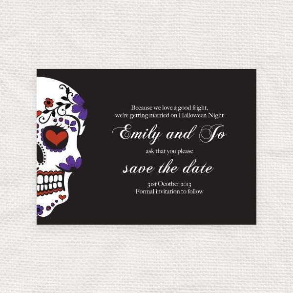 until death do us part save the date - printable file -  halloween